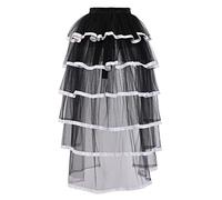 GRACEART Victoriano Steampunk Bullicio Tutu Cinturón Cordón Enaguas (Dobladillo Blanco)