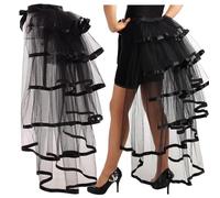 GRACEART Victoriano Steampunk Bullicio Tutu Cinturón Cordón Enaguas (Dobladillo Negro)