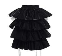 GRACEART Victoriano Steampunk Bullicio Tutu Cinturón Cordón Enaguas Falda de Estilo Gótico (L, Negro)