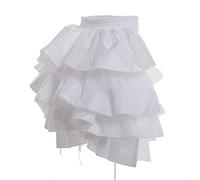 GRACEART Victoriano Steampunk Bullicio Tutu Cinturón Cordón Enaguas Falda de Estilo Gótico (S, Blanco)