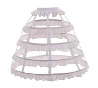 GRACEART Victoriano Vestir Cesto Aro Falda Bullicio Jaula (Blanco)