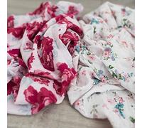 Graced Soft Luxuries - Juego de 2 mantas de muselina de bambú para bebé (70 % bambú, 30 % algodón, talla XL)