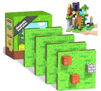 GraceDuck 4 Piezas Bloques Magnéticos Base, Cubos Magneticos para Juguete Stem, Magnetic Blocks para Niños a Partir de 3 años, Bloques de Construcción magnéticos Set, Idea de Regalo para Niños y Niñas