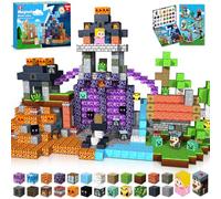 GraceDuck Bloques Magneticos 150 Piezas, Construye el Castillo del Bosque Oscuro y la Fortaleza Infernal, Juguetes Magnéticos Creativos Montessori Regalos de Pascua niños y niñas de 3 4 5 6 7 8 9 años