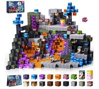 GraceDuck Bloques magnéticos - 150 Piezas imán de construcción Dark Castle Sword Domain - Juguetes magnéticos de construcción - Juguetes sensoriales Stem Montessori para niños pequeños de 6, 7,