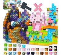 GraceDuck Bloques magnéticos, 200 unidades, construir un castillo de bosque de aventura oscura, juguetes magnéticos para niños Montessori, regalos de cumpleaños, Navidad, juguetes sensoriales STEM