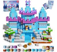 GraceDuck Bloques Magneticos Construccion Niños - 150 Bloques Bagneticos Construyen Castillo Congelado - Juguetes para niños Montessori Regalos de Cumpleaños de Navidad - Juguetes Sensoriales Stem