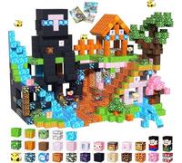 GraceDuck Bloques Magneticos Construccion Niños 200 Piezas - Bosque Oscuro y Castillo Rosa - Juguetes Magnéticos Montessori Regalos de Pascuas Juguetes Sensoriales Stem para Niños y Niñas de 3-9 Años