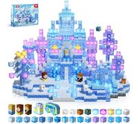 GraceDuck Bloques Magneticos Construccion Niños 200 Piezas - Construye Castillos de Nieve y Hielo, Sumérgete en un Mágico Mundo Invernal, Juguete Educativo Niños 4 a 12 Años