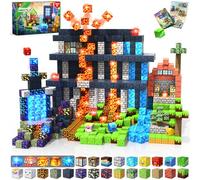 GraceDuck Bloques magnéticos de luz oscura, 150 unidades