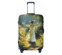 Graceful Woman Back Garden Path - Fundas elásticas para equipaje de viaje, a prueba de polvo, resistente a los arañazos, protector de maleta de 22 a 24 pulgadas