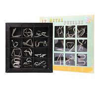 Gracelaza 12 Piezas Juguetes Mágicos de Alambre de Metal Set - 3D Rompecabezas Brain Teaser Puzzle - IQ Inteligencia Juguete Educativo - Juego Niños y Adolescentes