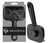 GracePals Cepillo autolimpiante, herramienta de aseo agradable a la piel para perros y gatos, cepillo de cerdas y diseño de agujas largas/cortas, deshedding y depilación para mascotas de pelo largo y