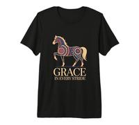 Gracia de Caballo árabe en Cada Paso Ecuestre Camiseta Premium