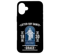 Gracia de los Santos de los Últimos Días - con Jesús y fe Carcasa para iPhone 16 Plus