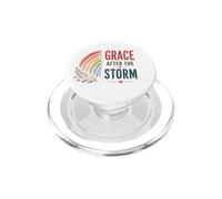 Gracia después de la tormenta Boho Rainbow Oración Cristiana Positiva PopSockets PopGrip para MagSafe
