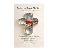 Gracia en Tu Bolsillo,Cruz de Acrílico en 2D de Colección - Crucifijo De Consuelo Para El Bolsillo - para Mujeres Hombres Adultos Amigos Colegas Devoción Diaria Viaje Familia Búsqueda Espiritual