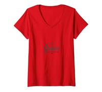 Gracia No Perfección Hombres Cristianos Fe Inspirador Camiseta Cuello V, Mujer, Rojo, XXL