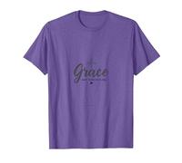 Gracia No Perfección Hombres Cristianos Fe Inspirador Camiseta, Hombre, Morado Jaspeado, M