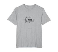 Gracia No Perfección Hombres Cristianos Fe Inspirador Camiseta, Hombre Tallas Grandes, Gris Jaspeado, 4X Alto