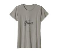 Gracia No Perfección Hombres Cristianos Fe Inspirador Camiseta, Mujer, Pizarra, 3XL