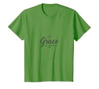 Gracia No Perfección Hombres Cristianos Fe Inspirador Camiseta, Niños, Hierba, 2 años