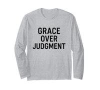 Gracia sobre el Juicio. Cita de fe Cristiana. Manga Larga