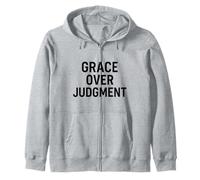 Gracia sobre el Juicio. Cita de fe Cristiana. Sudadera con Capucha