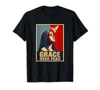 Gracia sobre el Miedo Mujer Cristiana Paloma Fe Camiseta