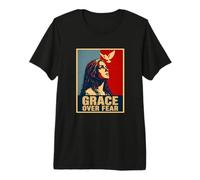 Gracia sobre el Miedo Mujer Cristiana Paloma Fe Camiseta Premium
