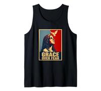 Gracia sobre el Miedo Mujer Cristiana Paloma Fe Camiseta sin Mangas