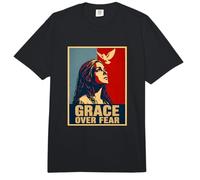 Gracia sobre el Miedo Mujer Cristiana Paloma Fe Comfort Colors Adult Heavyweight T-Shirt