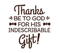 gracias a dios Calcomanías de letras 42x44.5cm Cultura del tatuaje Café