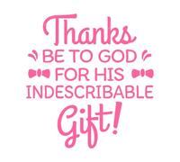 gracias a dios Calcomanías de letras 67.2x71.2cm Autoadhesivo Rosa