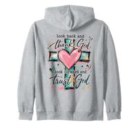 Gracias a Dios Confía en Dios Cruz Cristiana Corazón Sudadera con Capucha