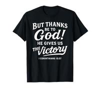Gracias a Dios Corintios Versículo de la Biblia Fe Escritura Oración Camiseta