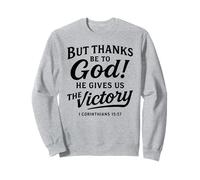 Gracias a Dios Corintios Versículo de la Biblia Fe Escritura Oración Sudadera