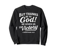 Gracias a Dios Corintios Versículo de la Biblia Fe Escritura Oración Sudadera