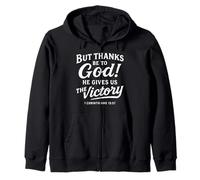 Gracias a Dios Corintios Versículo de la Biblia Fe Escritura Oración Sudadera con Capucha