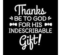 gracias a dios Decoración de vinilo para pared 67.2x71.2cm Pegatinas para vidrio Blanco