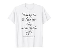 Gracias a Dios por su inexpresable 2 Corintios 9:15 Camiseta