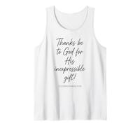 Gracias a Dios por su inexpresable 2 Corintios 9:15 Camiseta sin Mangas