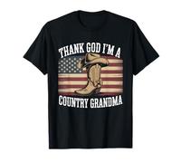 Gracias a Dios Soy país Abuela Bandera de Estados Unidos Camiseta