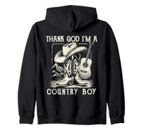 Gracias a Dios Soy un Chico de la música Country Cowboy Western Retro Sudadera con Capucha