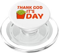 Gracias a Dios Sus Papas Fritas Divertido TGIF Amante Comida Humor Diseño PopSockets PopGrip para MagSafe