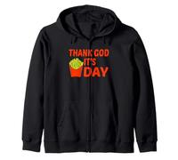 Gracias a Dios Sus Papas Fritas Divertido TGIF Amante Comida Humor Diseño Sudadera con Capucha