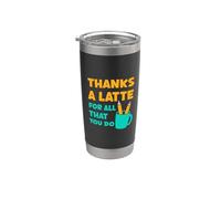 Gracias A Latte For All That You Do Teacher Thank You Love Vaso térmico de acero inoxidable de doble pared