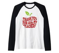 Gracias a Todos Mis Maestros Apreciación Semana Estudiantes Camiseta Manga Raglan