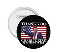 Gracias Charlie Kirk PIN Descansa en paz Charlie Kirk Insignias redondas, prendedores de botón