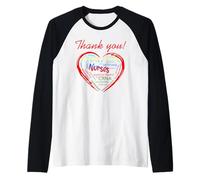 Gracias CRNA Enfermeras Proveedores de atención médica Médicos PT Techs Camiseta Manga Raglan